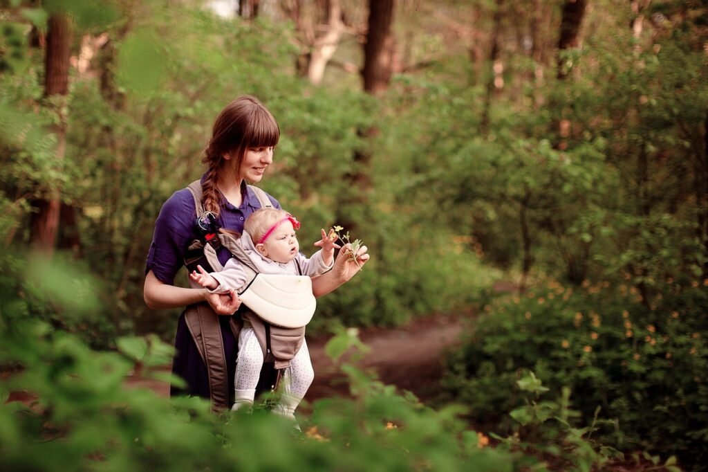 woman, baby, happy mothers day, new born, forest, mother and child, summer, nature, mom, mum
